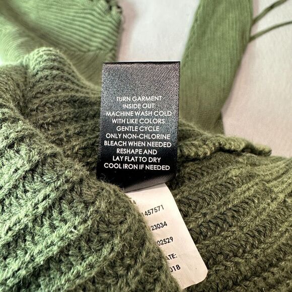 Torrid Sweater Womens 3 Green Knit Lace Up Sleeve V Neck Cotton Plus Size - Picture 9 of 10